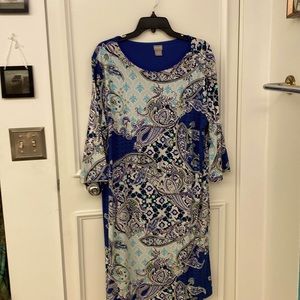 Blue paisley dress